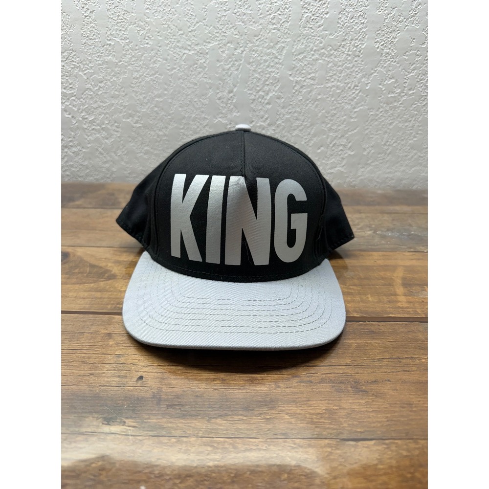 Official King Snapback Hat Black Grey Silver Streetwear Cap